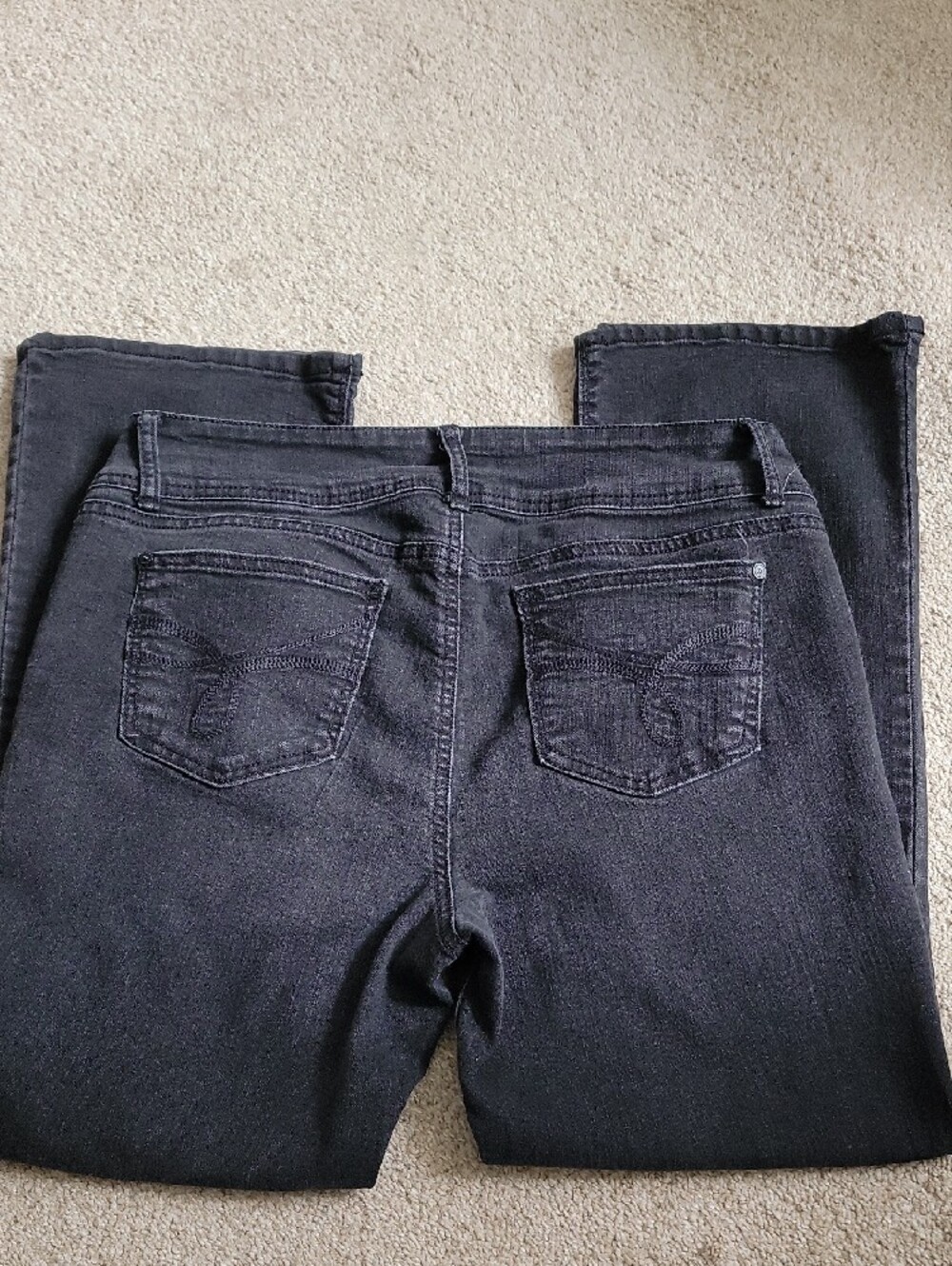 Wallflower Women's Black Slim Bootcut Jeans - Double Button Waist- 13S
